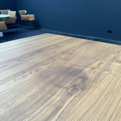 COR Esstische|Esstisch Delta Nussbaum Natur Geölt Mit Gummierten Kunststoffgleitern