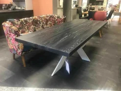 Bodahl Esstische|Esstisch Denver Chicago Eiche Rustikal Shadow 240 x 100 Fuß Metall Weiß Antik