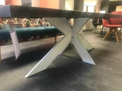 Bodahl Esstische|Esstisch Denver Chicago Eiche Rustikal Shadow 240 x 100 Fuß Metall Weiß Antik