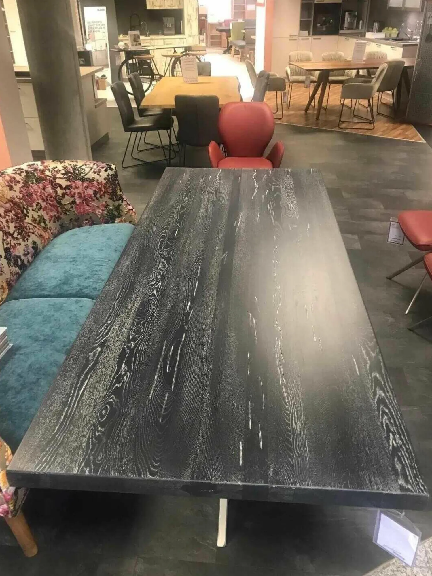 Bodahl Esstische|Esstisch Denver Chicago Eiche Rustikal Shadow 240 x 100 Fuß Metall Weiß Antik