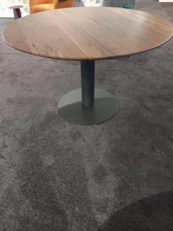 ASCO Esstische|Esstisch Domino Platte Nussbaum Massiv Tischfuß Schwarz