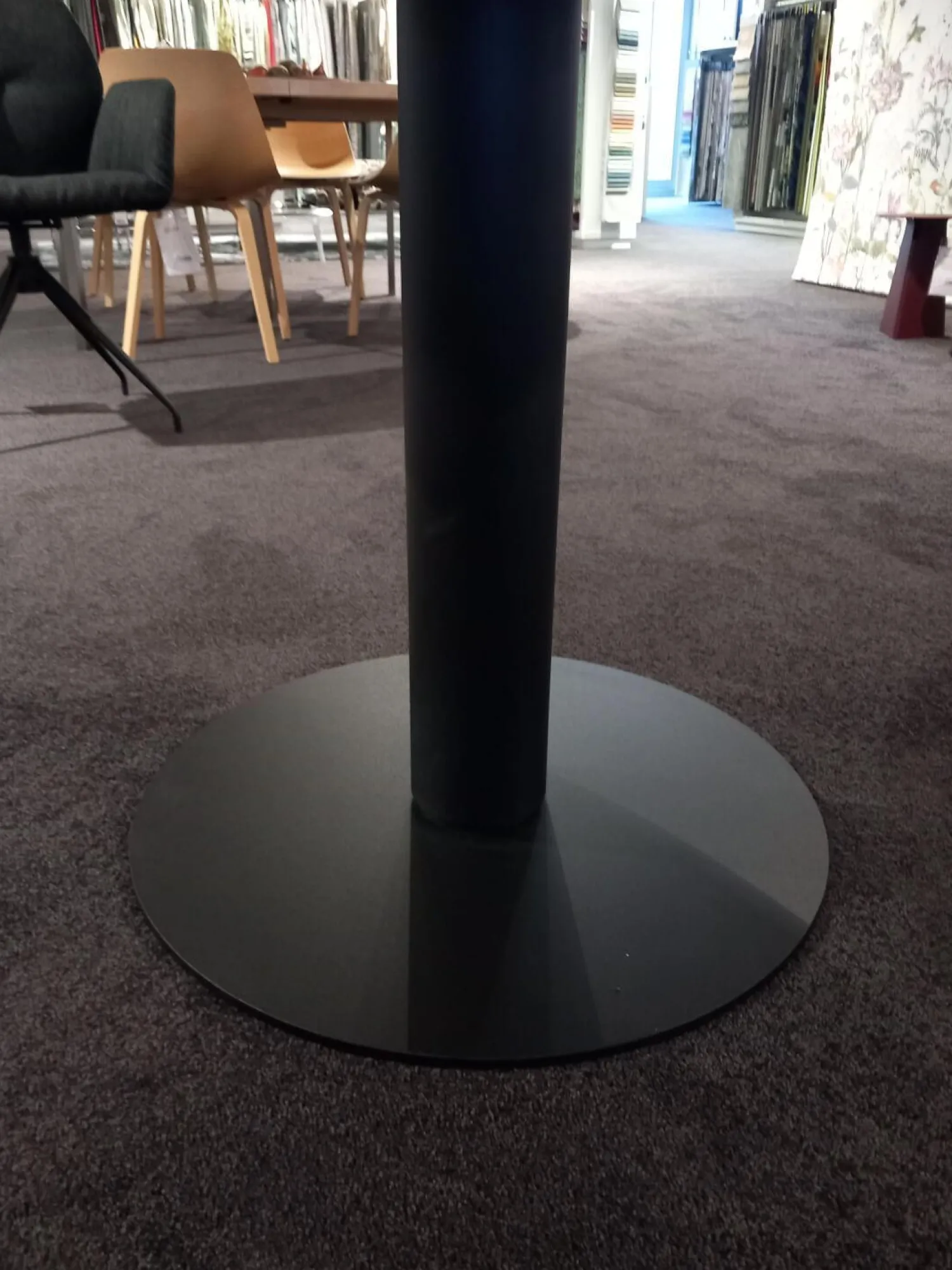 ASCO Esstische|Esstisch Domino Platte Nussbaum Massiv Tischfuß Schwarz