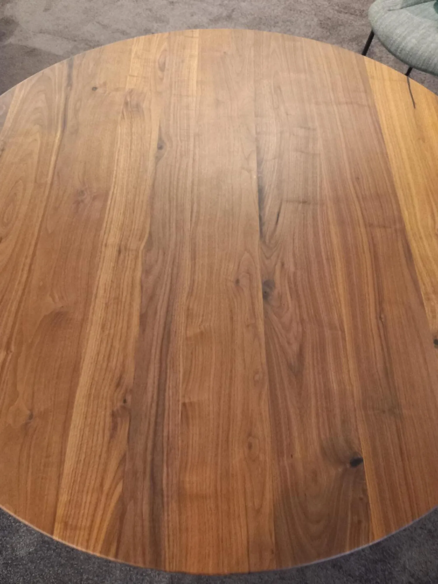 ASCO Esstische|Esstisch Domino Platte Nussbaum Massiv Tischfuß Schwarz