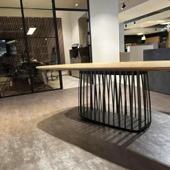 Janua Esstische|Esstisch Eiche Altholz Natur Geölt Gestell Aluminium Eloxiert C33 Bronze