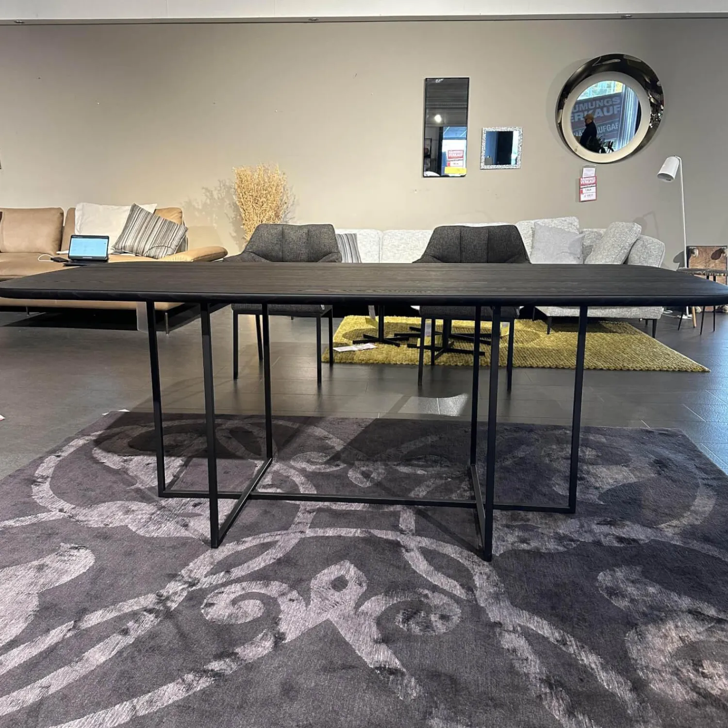 Ethnicraft Esstische|Esstisch Eiche Blackbird Schwarz Mit Abgerundeten Ecken