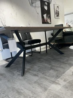 Raum.Freunde Esstische|Esstisch Eldur Platte Bambus 75 Cloud Gestell Boomerang Metall Schwarz Pulverbeschichtet