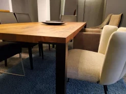 ASCO Esstische|Esstisch Ferro Line 220x90 Nussbaum Geölt Rustikal Gestell Schwarz