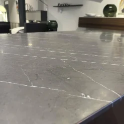 Draenert Esstische|Esstisch Fontana Stein Grafit Brown Grau Gestell Mooreiche Gebeizt Lackiert Schwarz