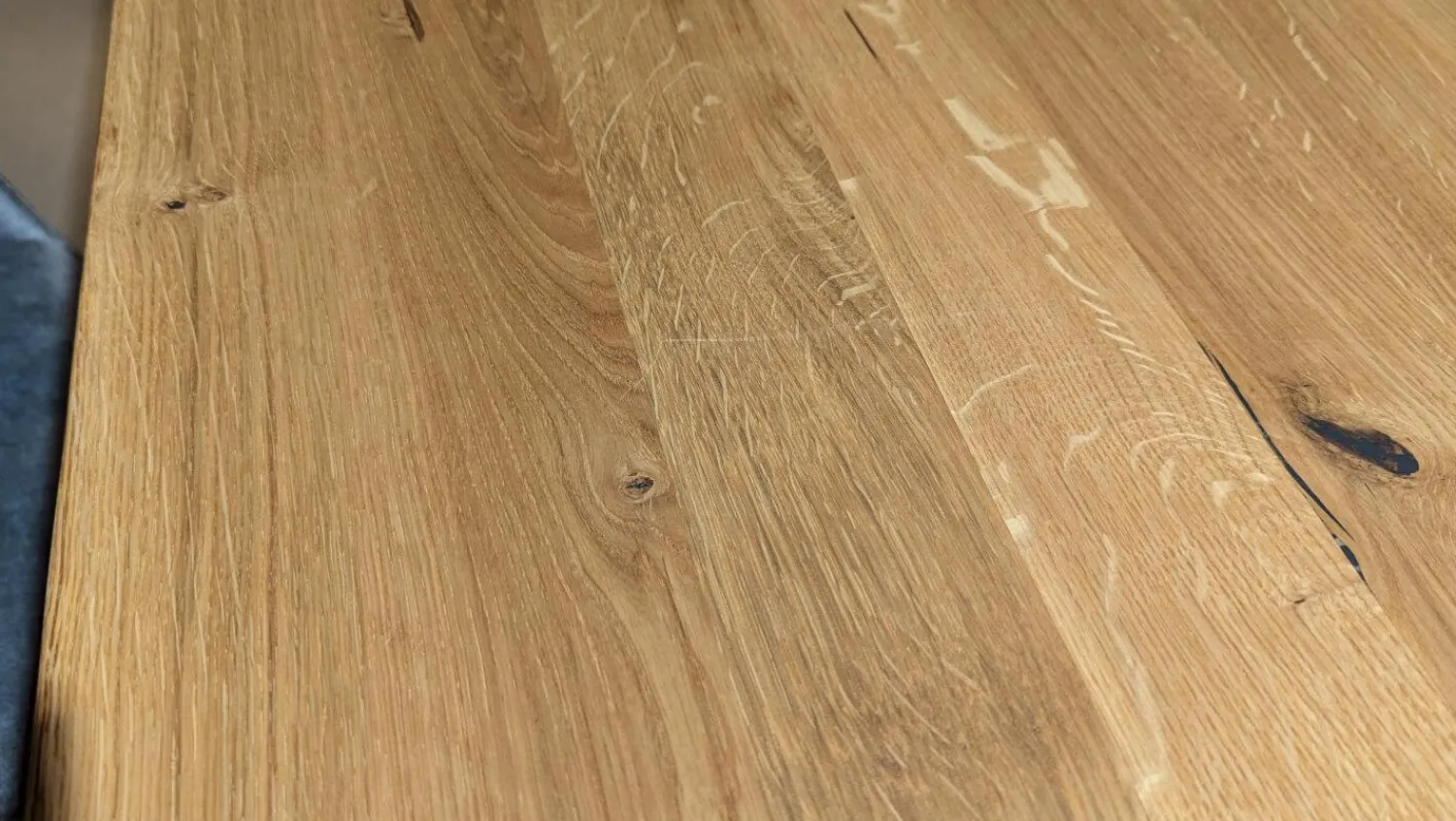 MCA Furniture Esstische|Esstisch Goa Wildeiche Massiv Geölt Füße Metall Anthrazit Lackiert Ohne Stühle