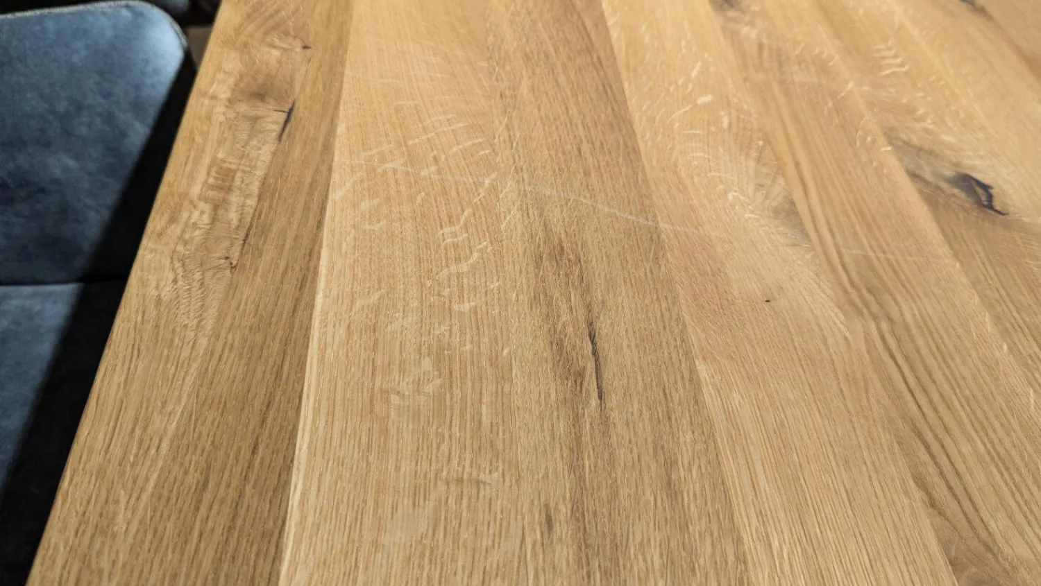 MCA Furniture Esstische|Esstisch Goa Wildeiche Massiv Geölt Füße Metall Anthrazit Lackiert Ohne Stühle