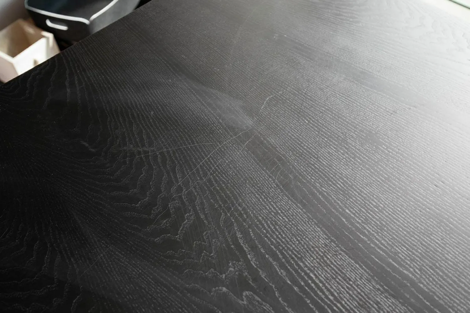 Gubi Esstische|Esstisch Dining Table Platte Esche Schwarz Semi Matt Lackiert