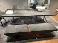 Riva1920 Esstische|Esstisch Iron Squared Eiche Vulcano Gestell Natureisen Matt Lackiert