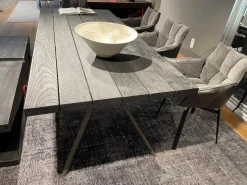 Riva1920 Esstische|Esstisch Iron Squared Eiche Vulcano Gestell Natureisen Matt Lackiert