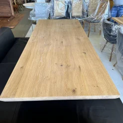 Scholtissek Esstische|Esstisch Kaate Knorrige Eiche Puro Geölt Äste Mit Harz Ausgegossen Metallgestell Schwarz Lackiert