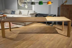 Scholtissek Esstische|Esstisch Kera 2 Ausziehbar Platte Reamik Lava Corten Bronze Gestell Knorrige Eiche mit Auszug