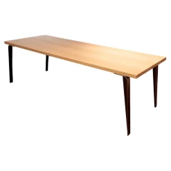 Zoom by Mobimex Esstische|Esstisch LX4/25 Kernesche Hell Massiv Geseift Gestell Rohstahl Geölt