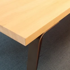 Zoom by Mobimex Esstische|Esstisch LX4/25 Kernesche Hell Massiv Geseift Gestell Rohstahl Geölt