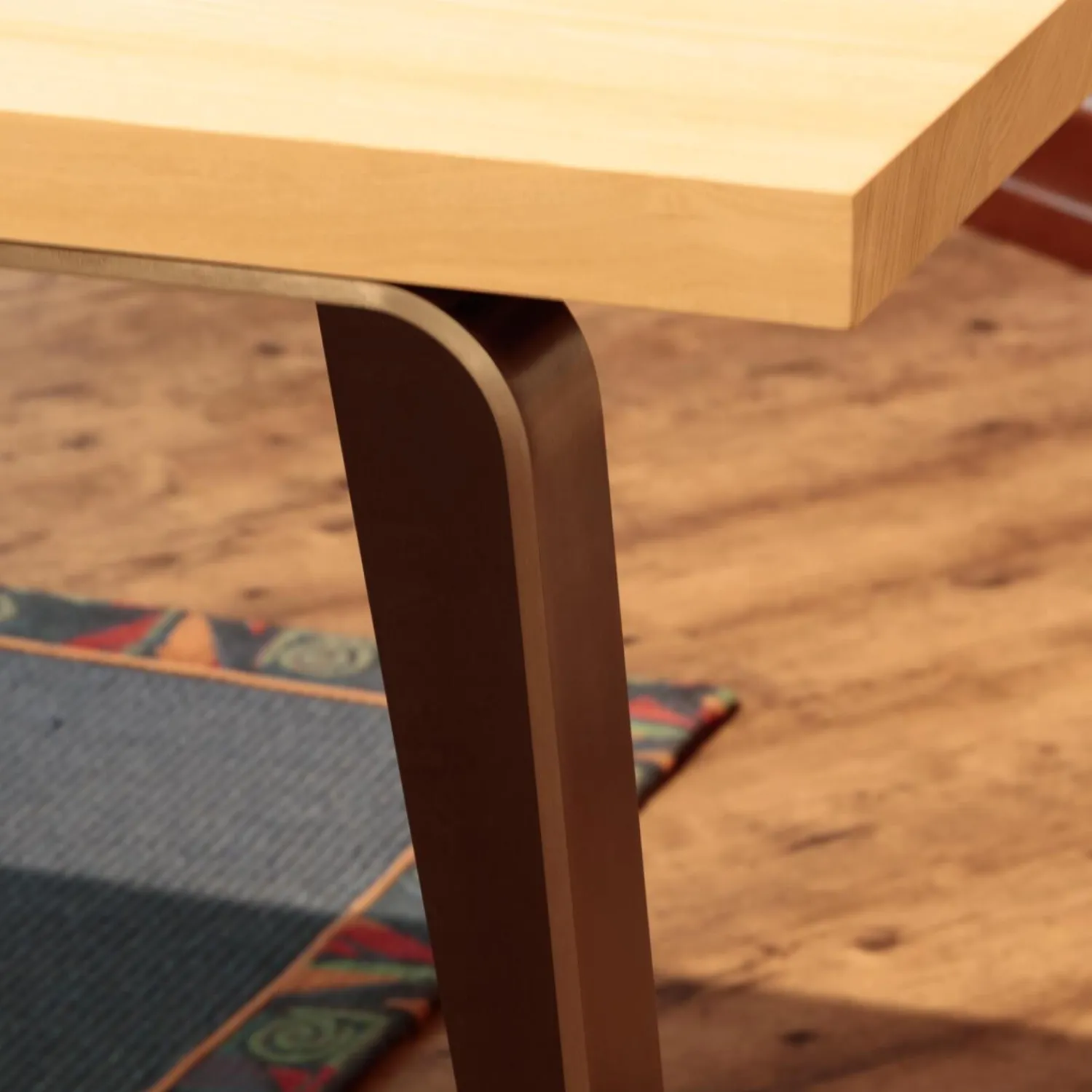 Zoom by Mobimex Esstische|Esstisch LX4/25 Kernesche Hell Massiv Geseift Gestell Rohstahl Geölt