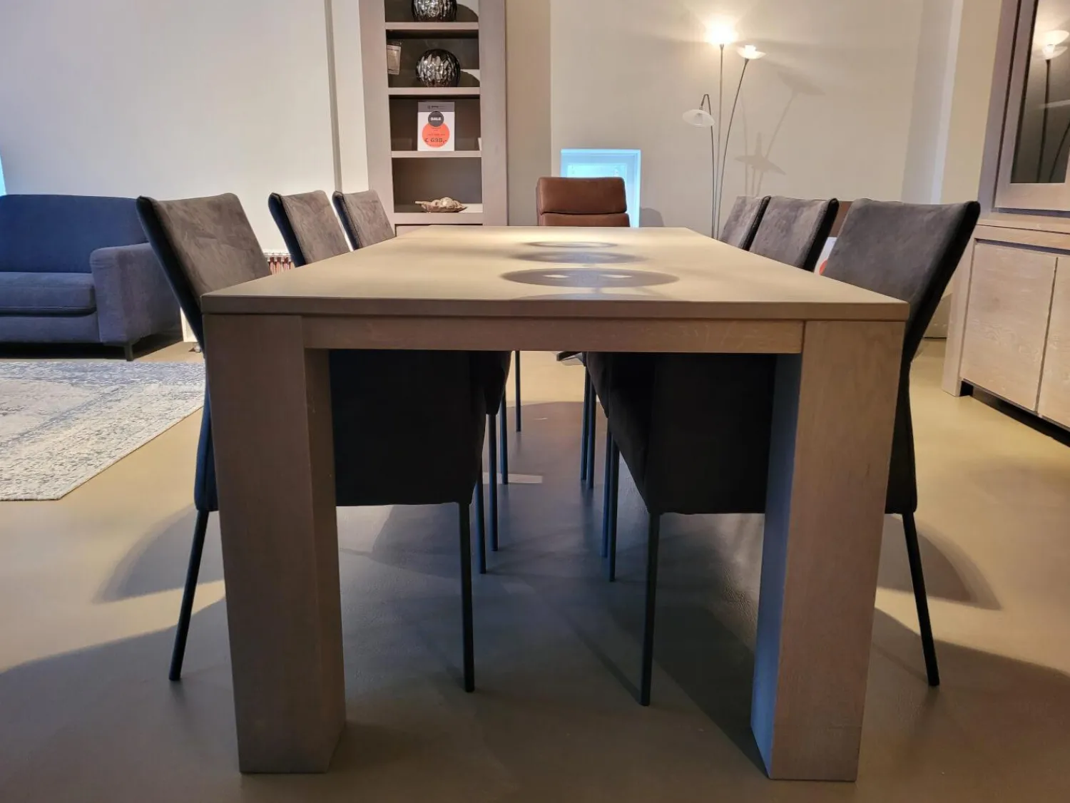 Probilex Esstische|Esstisch Markant Eiche Massiv Silver Grey Matt Lackiert