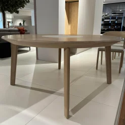 Team 7 Esstische|Esstisch Miró Eiche Weißöl Drehteller Keramik Arctic White