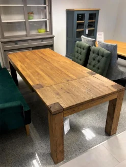 Dudinger Esstische|Esstisch Modell Vanessa Wildeiche Vollmassiv Cognac Geölt