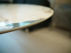 Kartell Esstische|Esstisch Multiplo Platte Weißer Marmor Gestell Druckgegossenes Aluminium Matt Lackiert Weiß