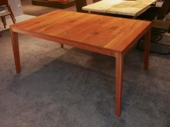 Team 7 Esstische|Esstisch Mylon Nussbaum Wild Massiv Naturöl mit 2 Auszugsplatten