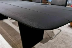 Baxter Esstische|Esstisch Nairobi Eschenholz Massiv Sandgestrahlt Mattschwarz