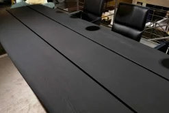 Baxter Esstische|Esstisch Nairobi Eschenholz Massiv Sandgestrahlt Mattschwarz