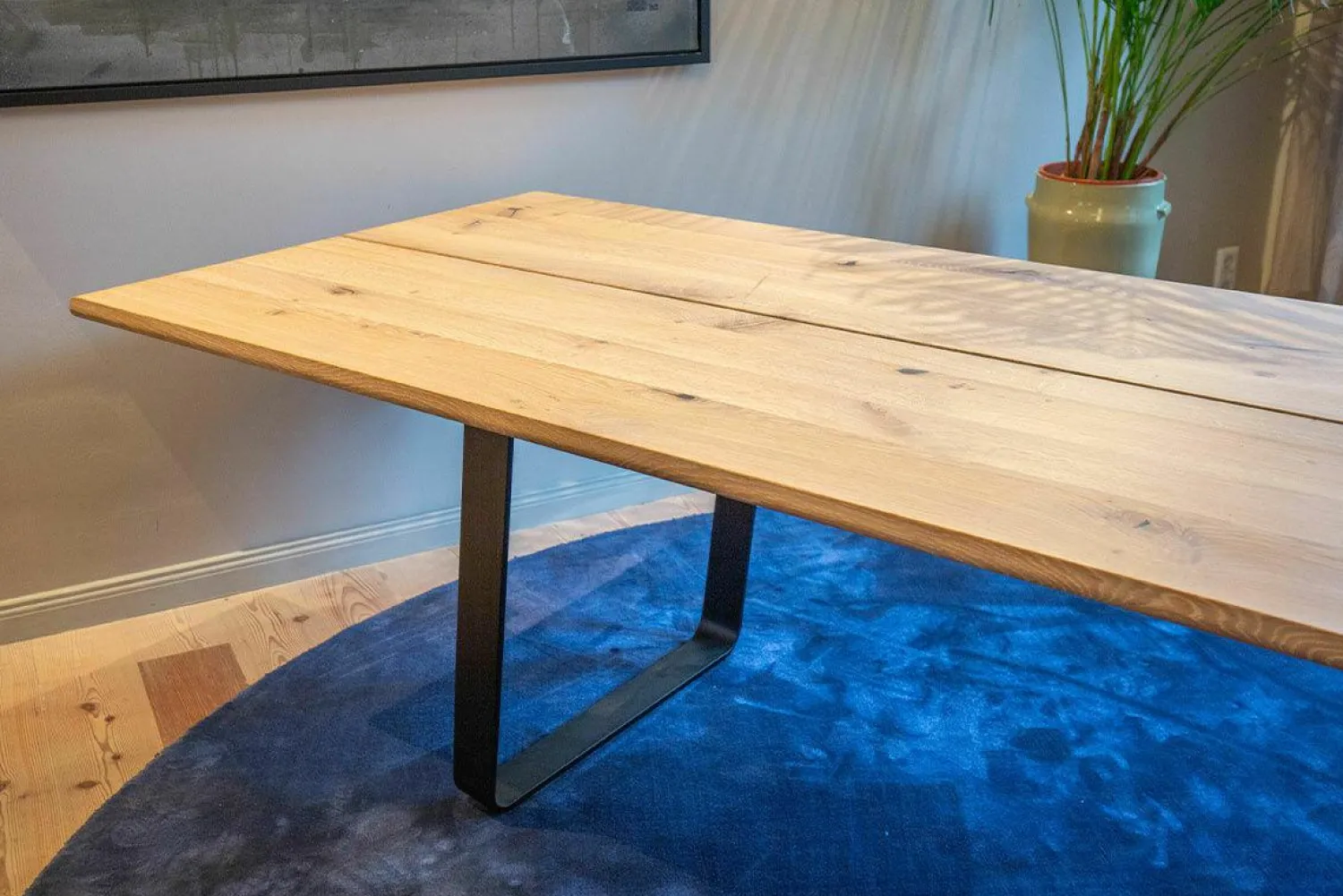 Team 7 Esstische|Esstisch Nox Eiche Weißgeölt Gestell Metall Schwarz Matt