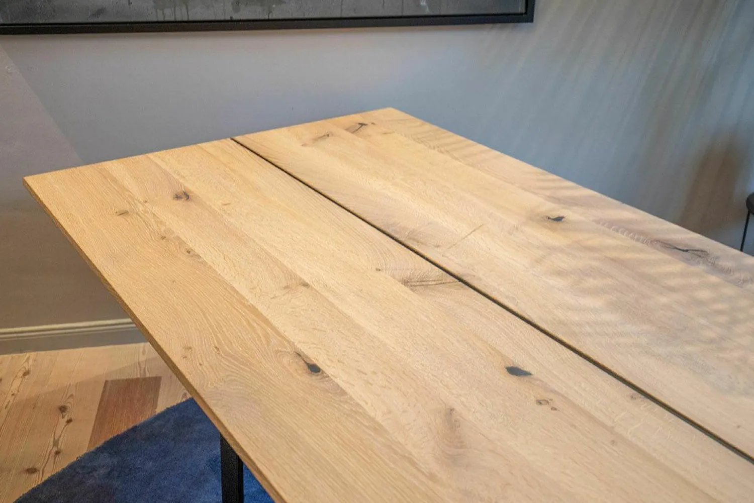 Team 7 Esstische|Esstisch Nox Eiche Weißgeölt Gestell Metall Schwarz Matt