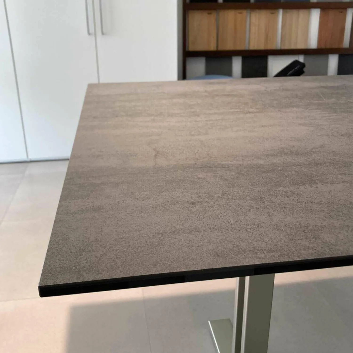 Ronald Schmitt Design Esstische|Esstisch P 4810/E Tisch Keramik Zement Anthrazit Ausziehbar