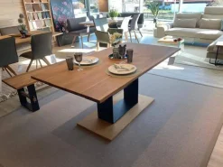 Gradel Esstische|Esstisch Pato Tischplatte Wildeiche Massiv Geölt Gestell Metall Schwarz Pukverbeschichtet Bodenplatte Echtholz Furniert Ohne Bank Stühle Sowie Dekoration