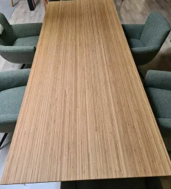 Nouvion Esstische|Esstisch Phoenix Bambus Farbe Eiche Bianco Geölt Gestell Metall Schwarz Pulverbeschichtet