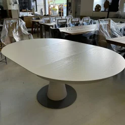 Scholtissek Esstische|Esstisch Radon Knorrige Eiche Aquqcreativebeize 9010 Weiß Matt Lackiert Inklusive Auszug