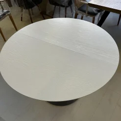 Scholtissek Esstische|Esstisch Radon Knorrige Eiche Aquqcreativebeize 9010 Weiß Matt Lackiert Inklusive Auszug