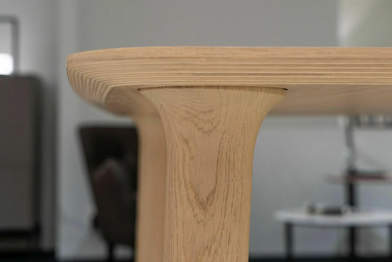 Treku Esstische|Esstisch Roll Platte Furnier Eiche Natur Gestell Eiche Natur