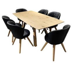 Hartmann Esstische|Esstisch Runa 8410 Kerneiche Natur Massiv Oberfläche Gebürstet Inklusive Kopfauszüge Ohne Stühle