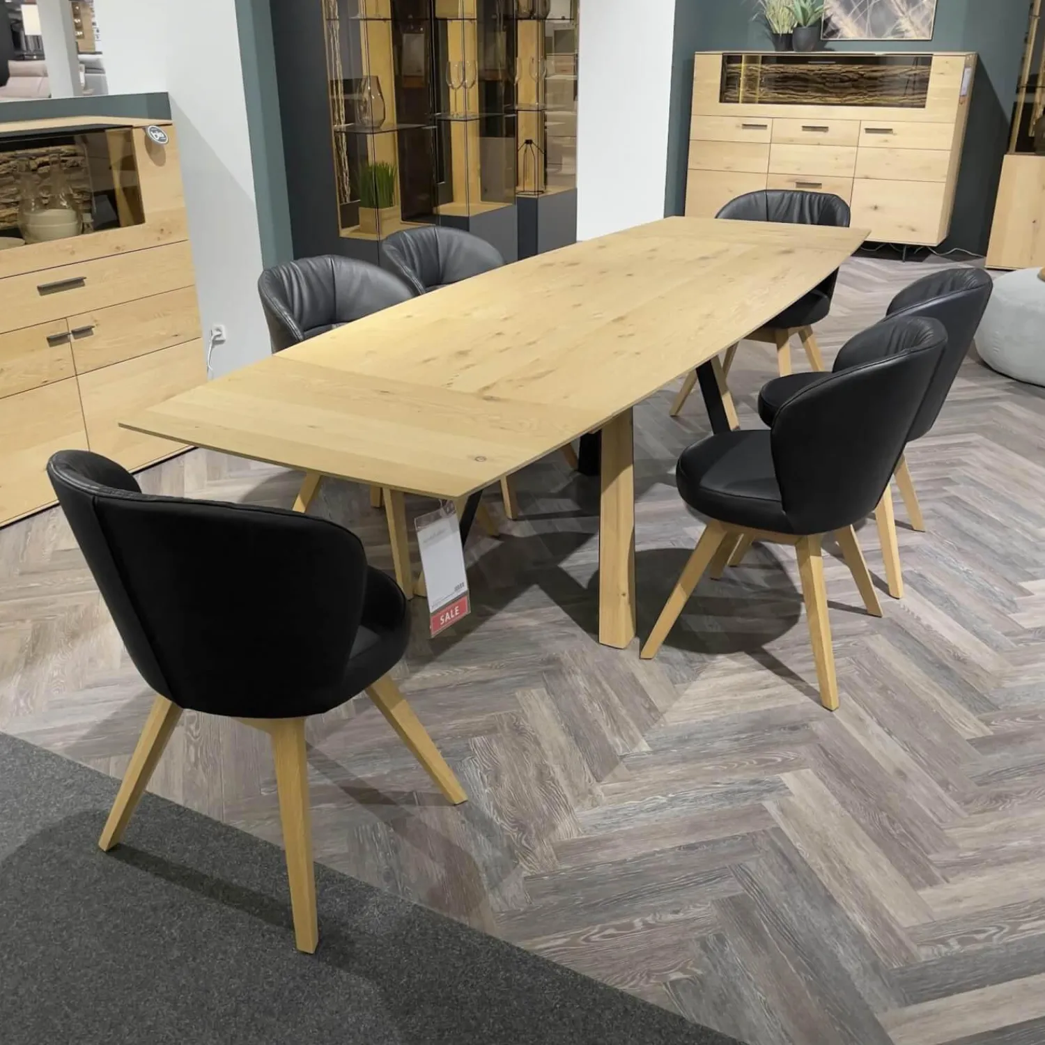 Hartmann Esstische|Esstisch Runa 8410 Kerneiche Natur Massiv Oberfläche Gebürstet Inklusive Kopfauszüge Ohne Stühle