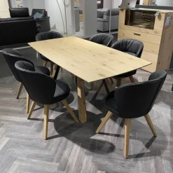 Hartmann Esstische|Esstisch Runa 8410 Kerneiche Natur Massiv Oberfläche Gebürstet Inklusive Kopfauszüge Ohne Stühle