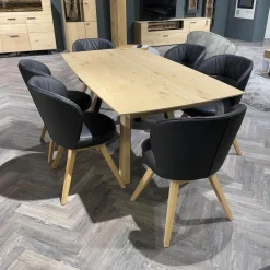 Hartmann Esstische|Esstisch Runa 8410 Kerneiche Natur Massiv Oberfläche Gebürstet Inklusive Kopfauszüge Ohne Stühle