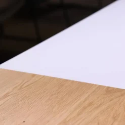 Global Esstische|Esstisch Salamanca 3240 4 Wildeiche Massiv Tischplatte Mattglas Ausziehbar