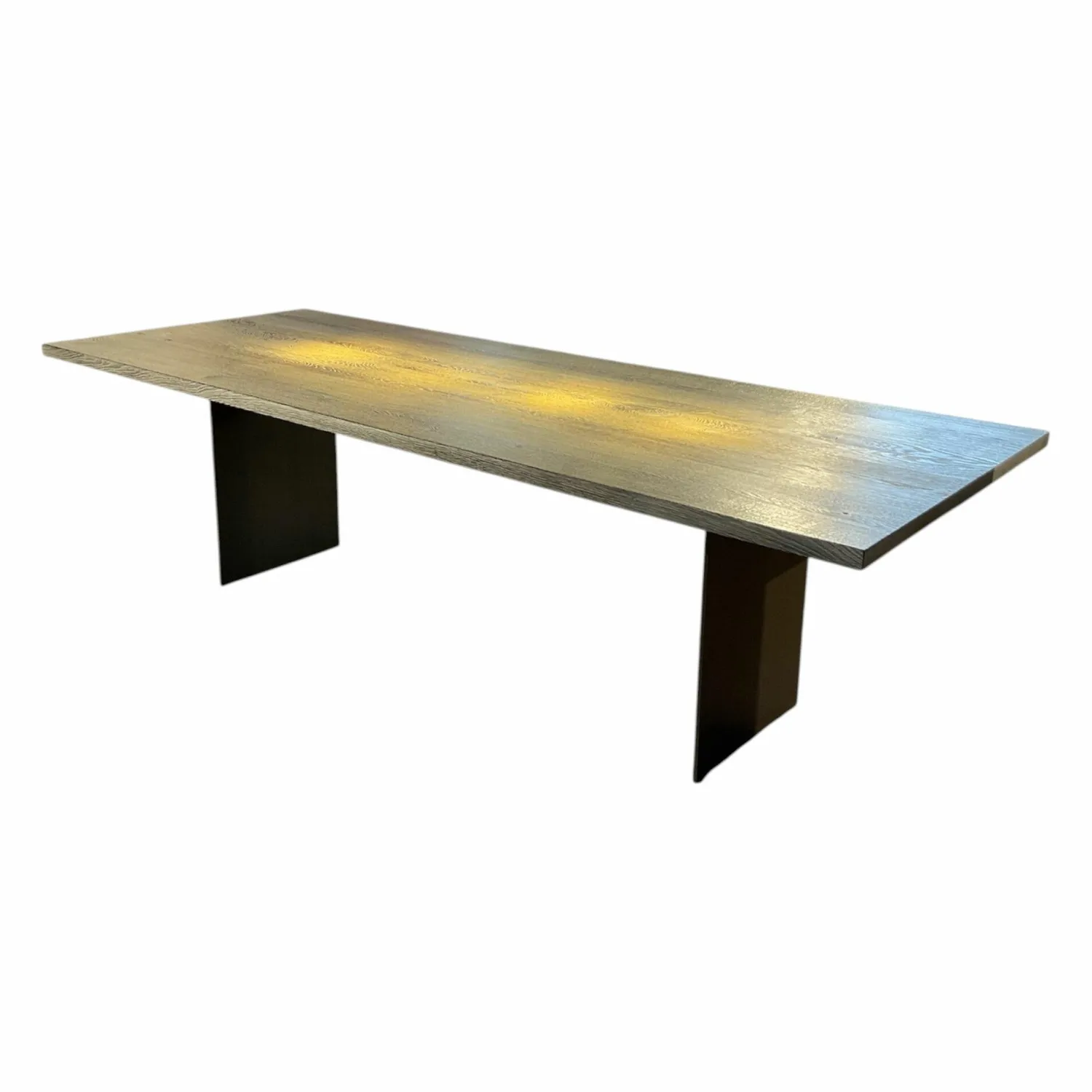 Janua Esstische|Esstisch SC41 Eiche Geköhlt Silber Gebürstet Gestell Rohstahl Natur Lackiert