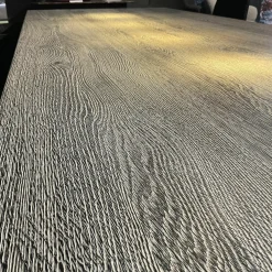 Janua Esstische|Esstisch SC41 Eiche Geköhlt Silber Gebürstet Gestell Rohstahl Natur Lackiert