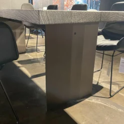 Janua Esstische|Esstisch SC41 Eiche Geköhlt Silber Gebürstet Gestell Rohstahl Natur Lackiert