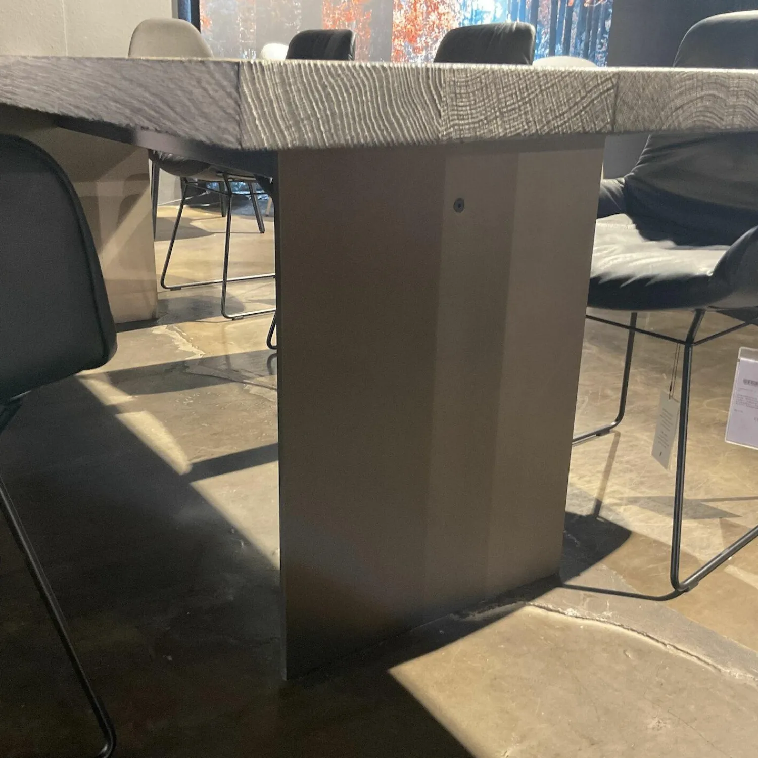 Janua Esstische|Esstisch SC41 Eiche Geköhlt Silber Gebürstet Gestell Rohstahl Natur Lackiert