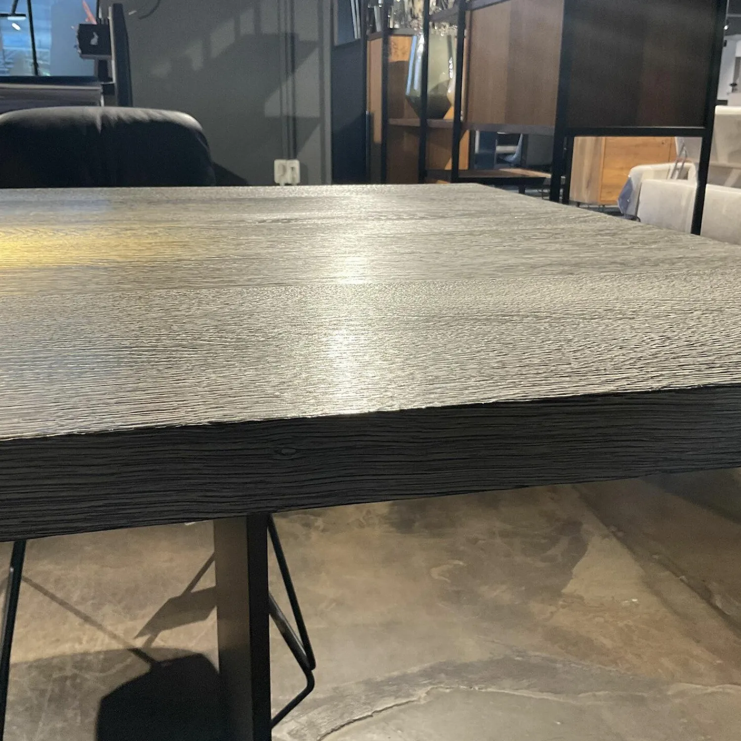 Janua Esstische|Esstisch SC41 Eiche Geköhlt Silber Gebürstet Gestell Rohstahl Natur Lackiert