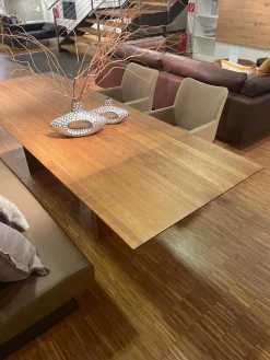 Rodam Esstische|Esstisch Sigma Eiche Massiv Geräuchert Inklusive Auszug