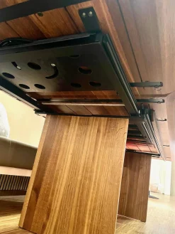 Rodam Esstische|Esstisch Sigma Eiche Massiv Geräuchert Inklusive Auszug