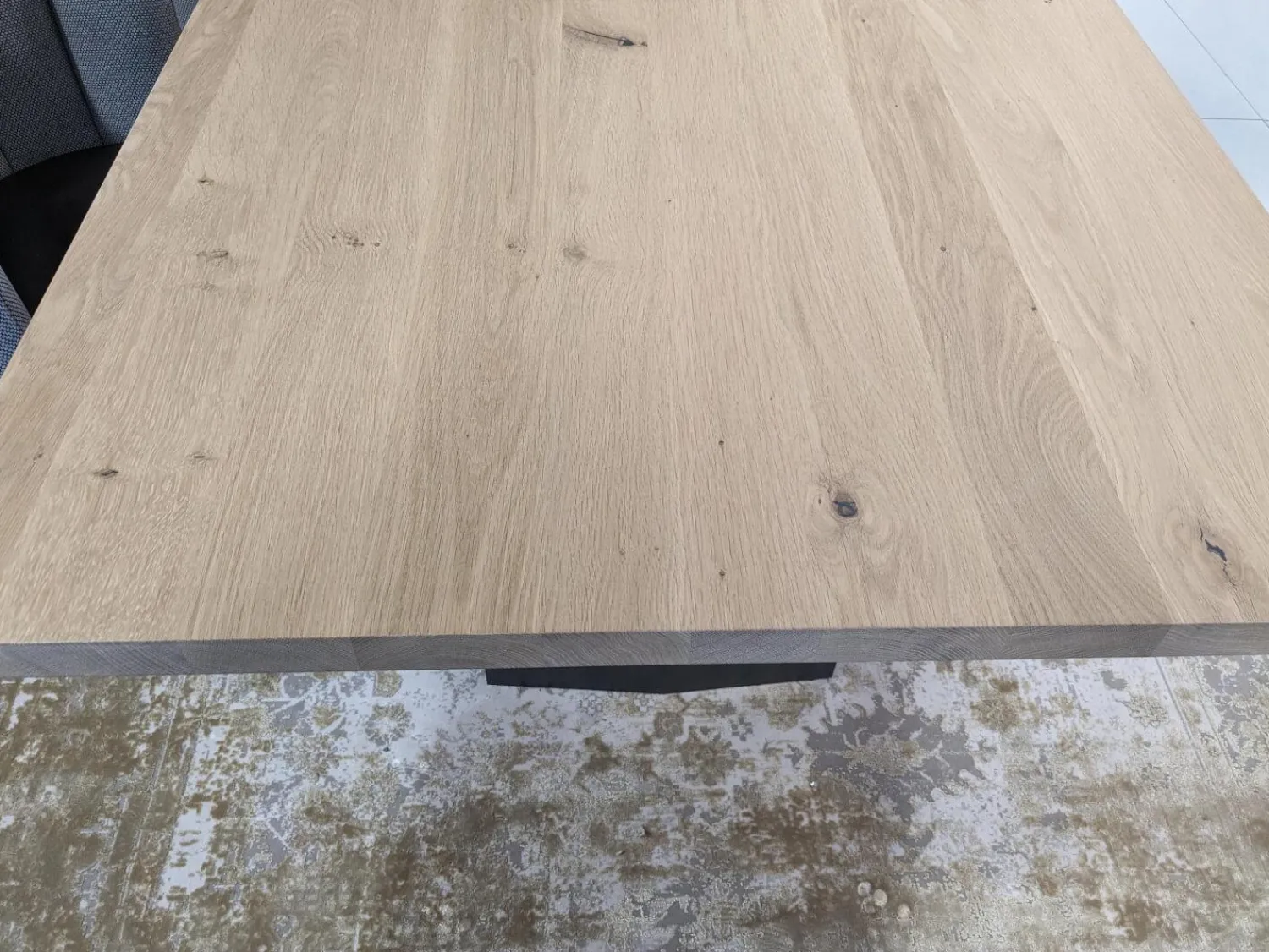 Riva1920 Esstische|Esstisch Sky Natural Holzoberfläche Gewachst Gestell Natureisen Schwarz Lackiert